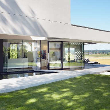 Josko Fensterfront Garten Ausblick