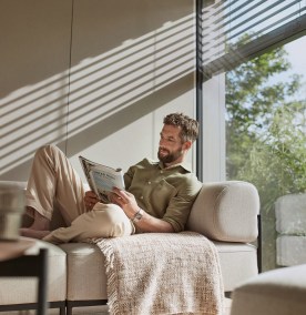 Josko Fenster und Türen Sonnenschutz Wohnzimmer