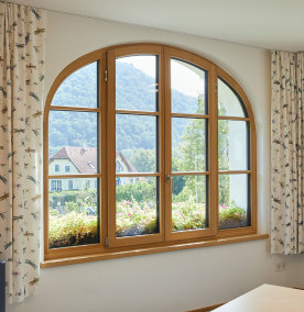 Holz Alu Rundbogenfenster von Josko
