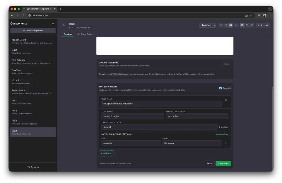 Tool Routing Screenshot