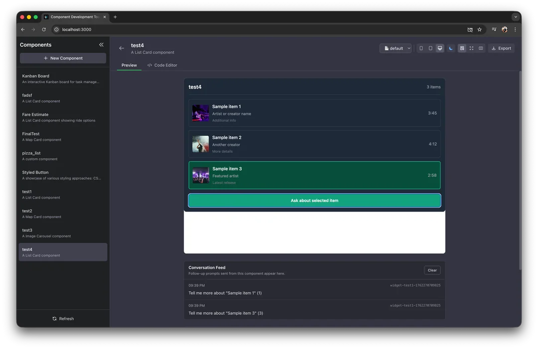 Component Preview Screenshot
