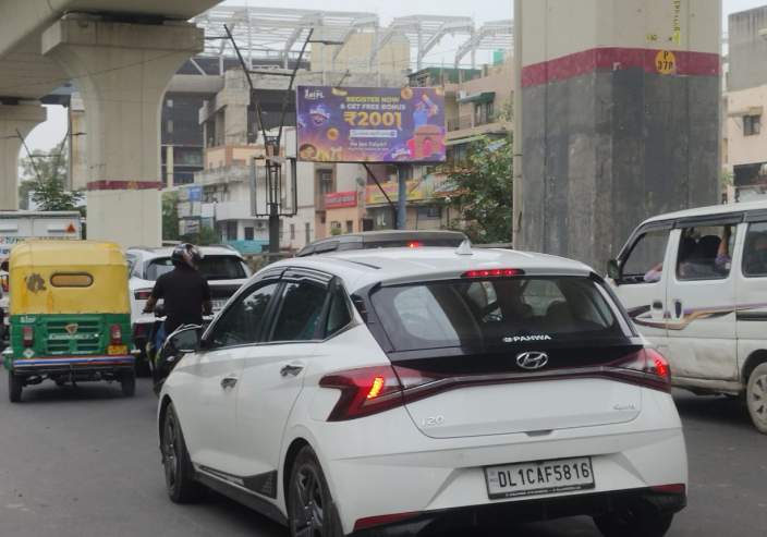 Unipole at Before Rohini East Metro Station -2, Rithala towards Madhuban Chowk, New Delhi photo 1
