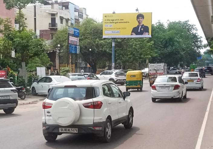 Unipole at Before Rohini East Metro Station -3, Madhuban Chowk towards Rithala, New Delhi photo 1