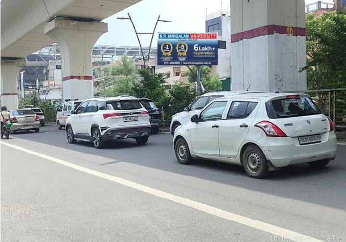 Unipole at Before Rohini East Metro Station -3a, Rithala towards Madhuban Chowk, New Delhi photo 1