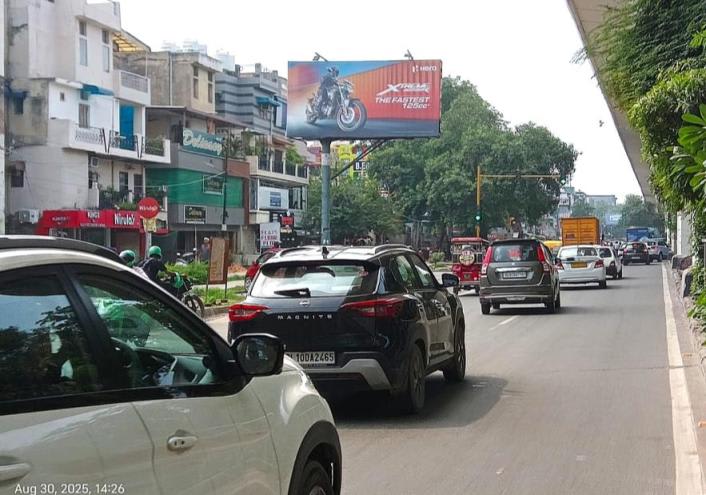 Unipole at After Rohini East Metro Station-6, Madhuban Chowk towards Rithala, New Delhi photo 1