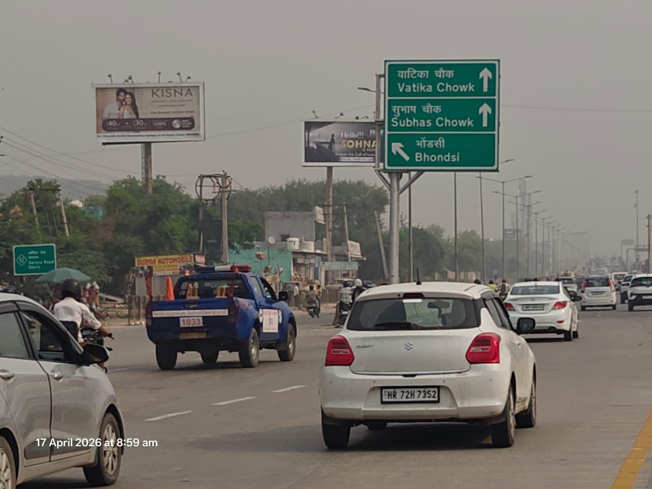 Unipole at Sohna Toll, Sohna Toll towards Airia Mall/vatika Chowk, Gurugram - Position 1 photo 1