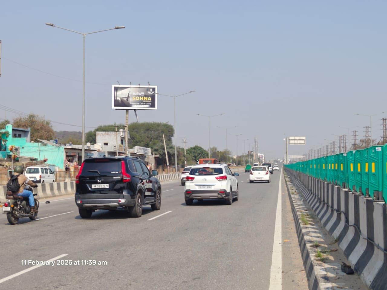 Unipole at Sohna Toll, Sohna Toll towards Airia Mall/vatika Chowk, Gurugram - Position 2 photo 1