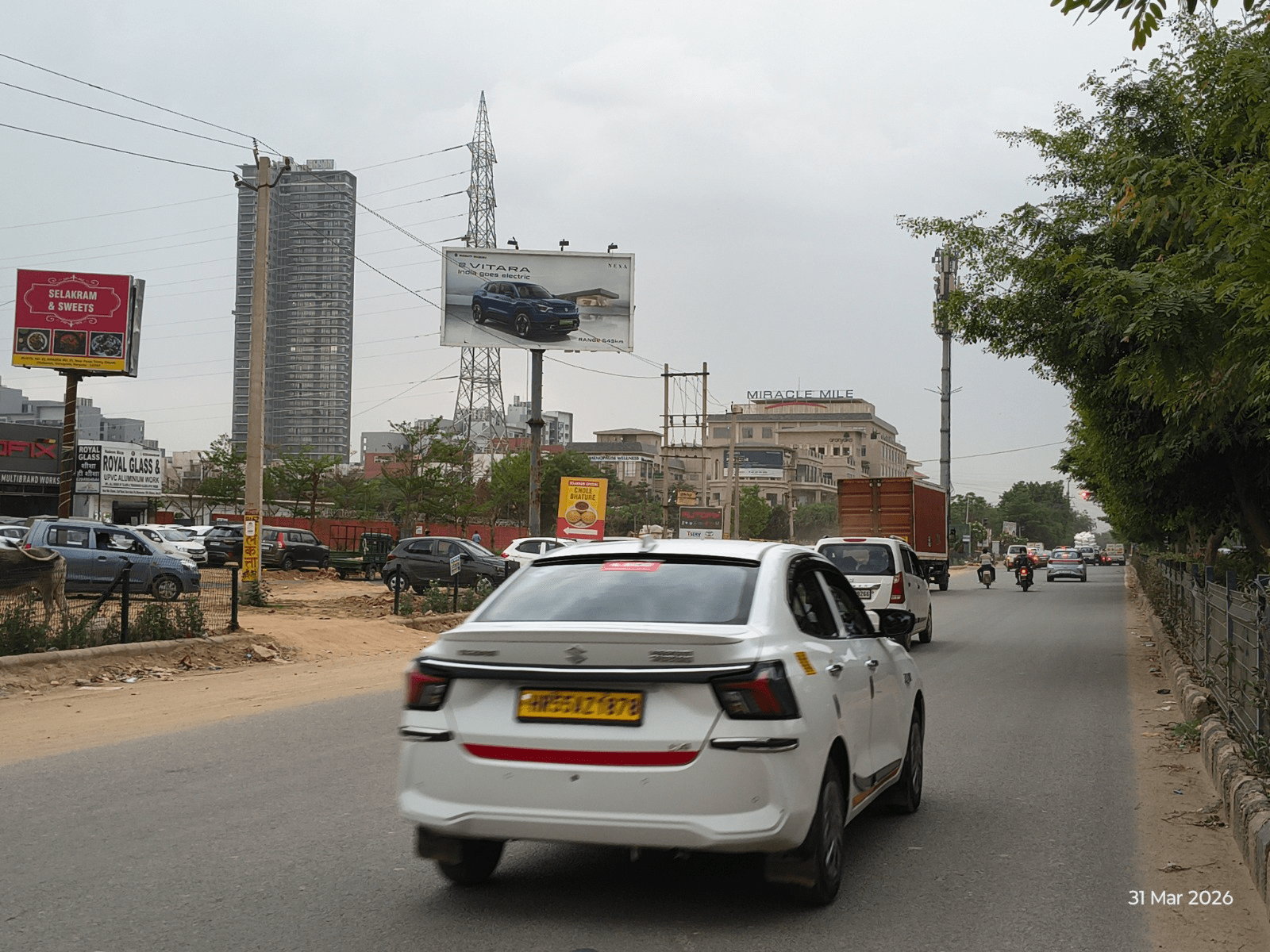 Unipole at Sector 63, Hong Kong Market towards Paras Trinity, Gurugram photo 1