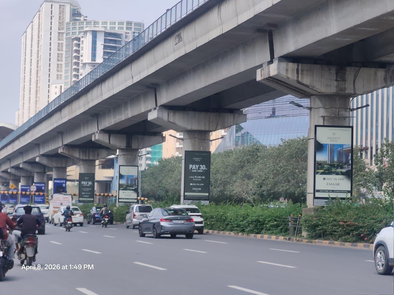 Metro Pillar at Central Plaza Sector 54 Chowk, Metro Pillars 160- 149, Sector 54 Metro Station towards DLF One Horizon Center/cyber City, Gurugram photo 1