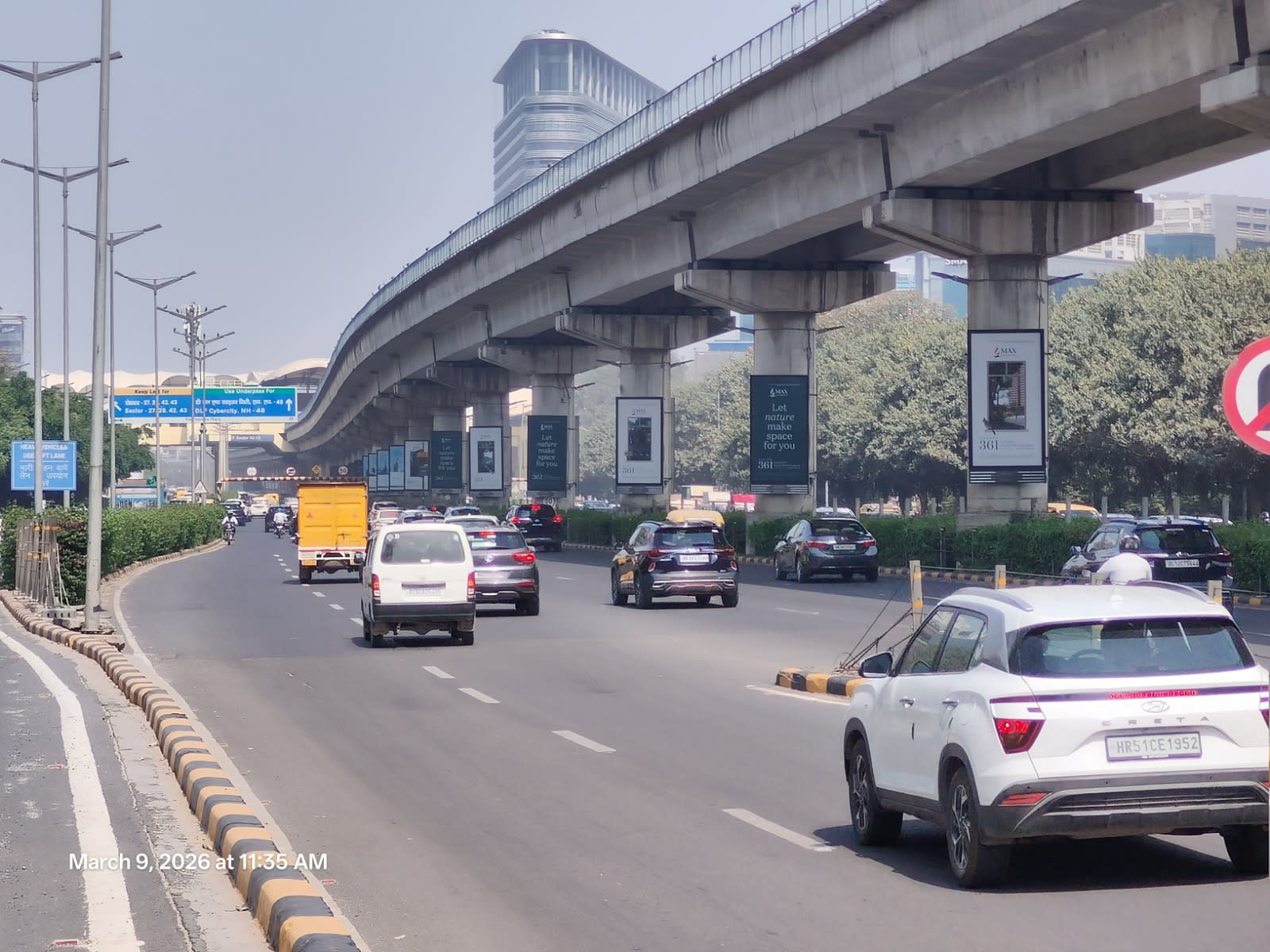 Metro Pillar at One Horizon, Metro Pillars 108-112, One Horizon towards Global Foyer Cyber City, Gurugram photo 1