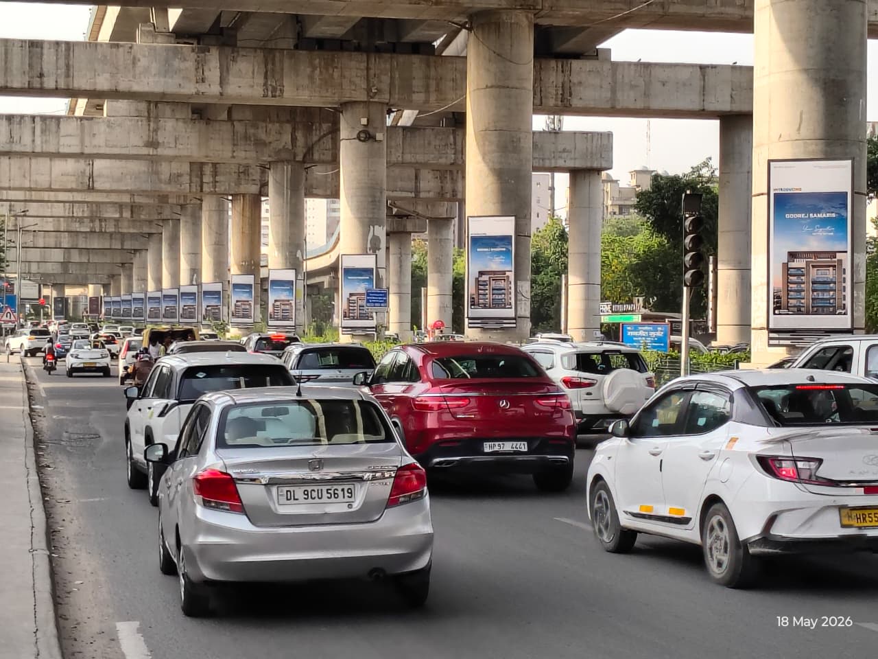 Metro Pillar at AIT Chowk, Doubletree, Sector 56, Metro Pillars 231-238, Cyber City/DLF One Horizon Center towards AIT Chowk/ Golf Course Extension Road, Gurugram photo 1