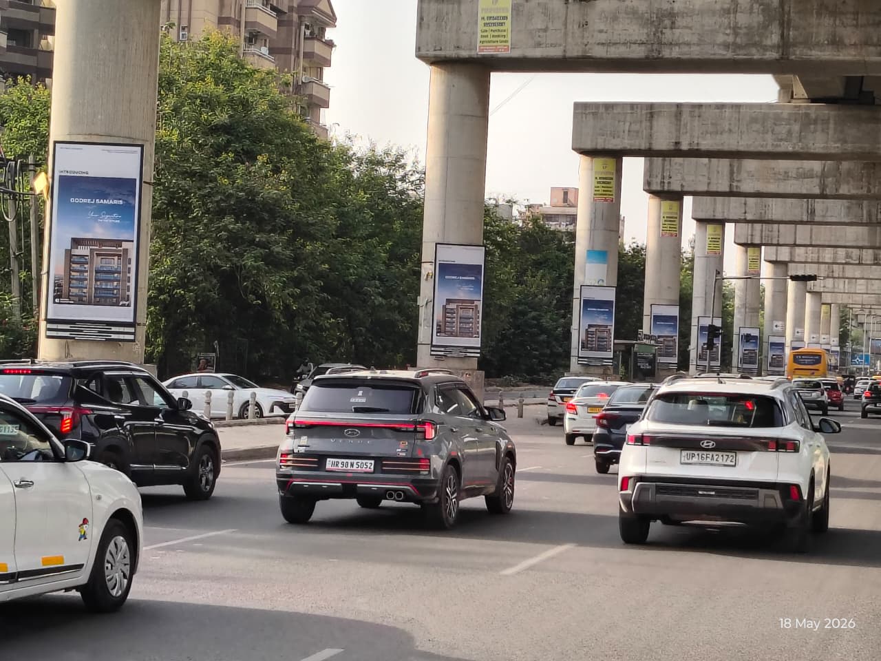 Metro Pillar at Sector 55-56 Metro Station, Metro Pillars 250-254, Golf Course Extension Road towards AIT Chowk, Gurugram photo 1