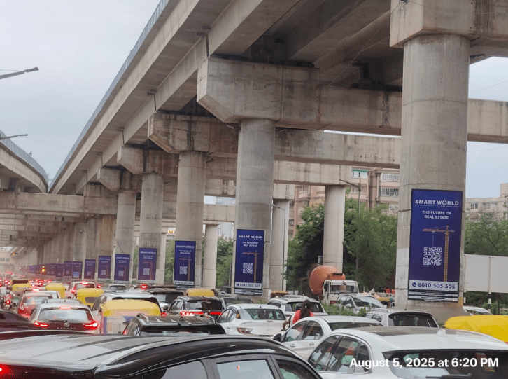 Metro Pillar at Sector 55-56 Metro Station, Metro Pillars 254-250, AIT Chowk towards Golf Course Road T-point, Gurugram photo 1