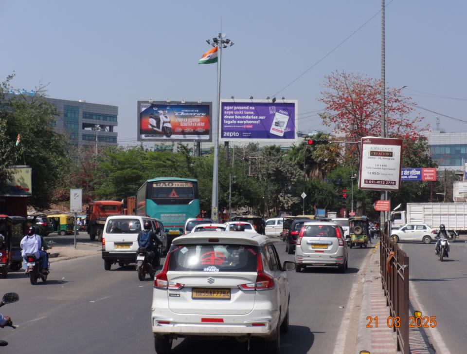 Unipole at Hanumaan Chowk, Old Delhi Gurgaon Road Sector 22-23, Shankar Chowk towards Maruti Office, Gurugram - Position 1 photo 1