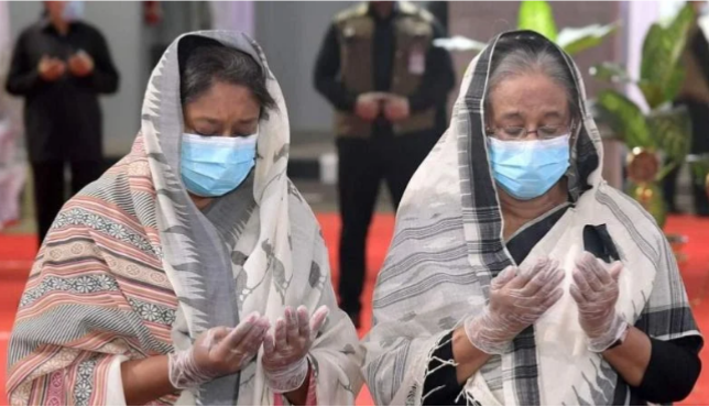বঙ্গবন্ধু কন্যা প্রধানমন্ত্রী শেখ হাসিনা ও শেখ রেহেনা