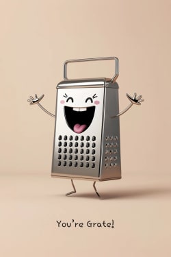 Great Cheese Grater Funny Card