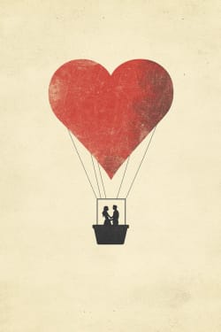Heart Hot Air Balloon Couple