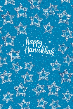Happy Hanukkah Dotty Stars Card