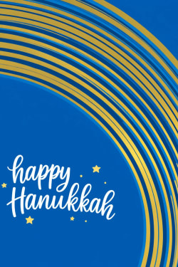 Happy Hanukkah Gold Card