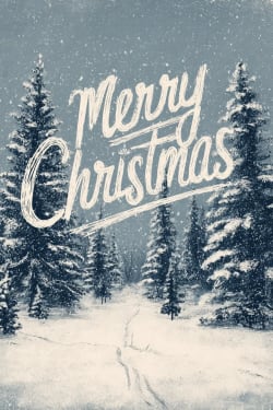 Merry Christmas Snowy Outdoors