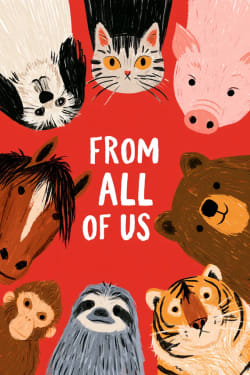 Celebration Card with Animal Faces