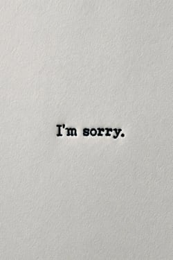 Sorry Card with Simple Type Card