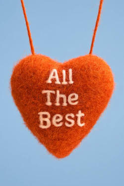 Good Luck Card with Felt Heart card