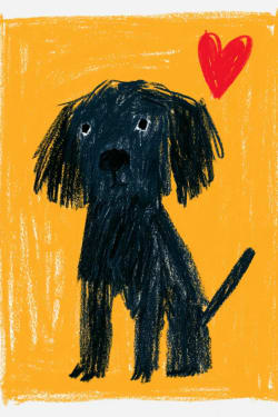 Targeta de Sympathy Card with Hand Drawn Dog
