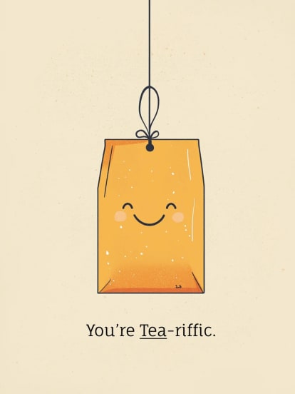 Sachet de thé super drôle Card Design