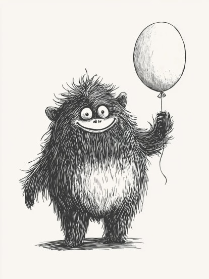 Ballon monstre Card Design