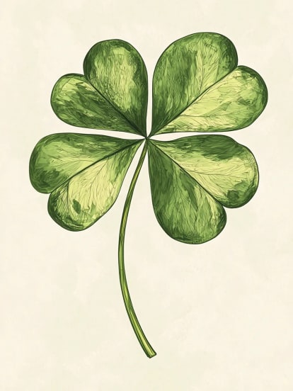 Semanggi Bertuah 4 Daun Card Design