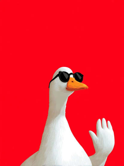 Canard en lunettes de soleil Card Design