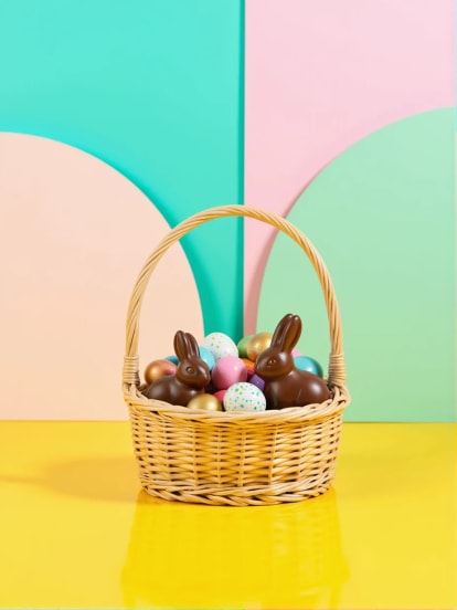 Velikonoční košík čokolády Card Design