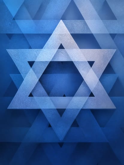 Chanuková hvězda Card Design