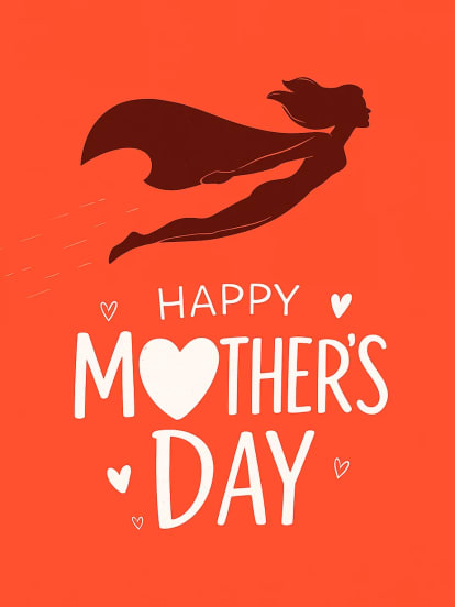 Silhouette Supermum Card Design