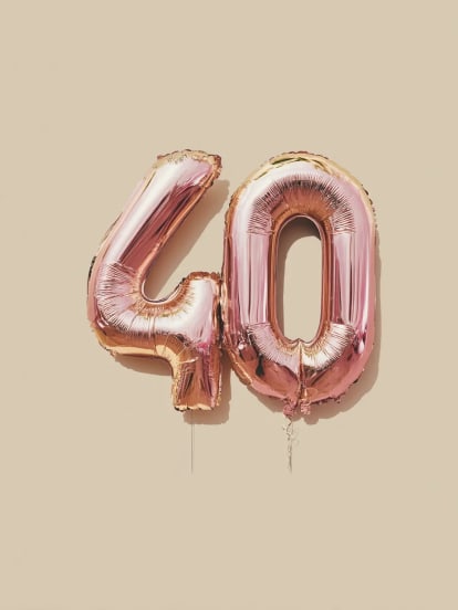 40 Yaş Doğum Günü Card Design