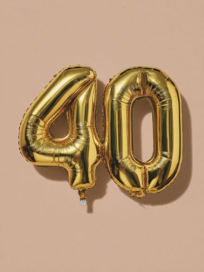 Anniversaire 40 ans or Card Design