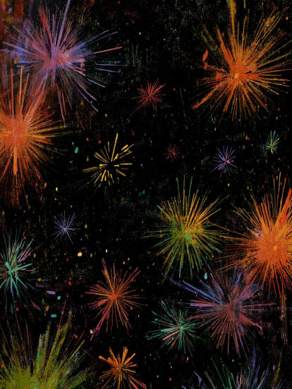 Bonne année feu d’artifice Card Design