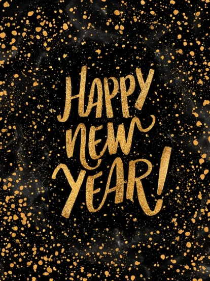 Bonne année texte doré Card Design