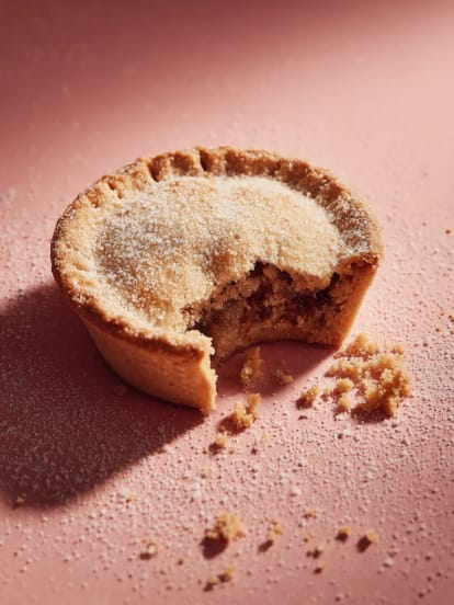 Joyeux Noël mince pie à moitié mangée Card Design