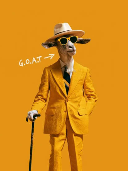 The G.O.A.T – card cover design