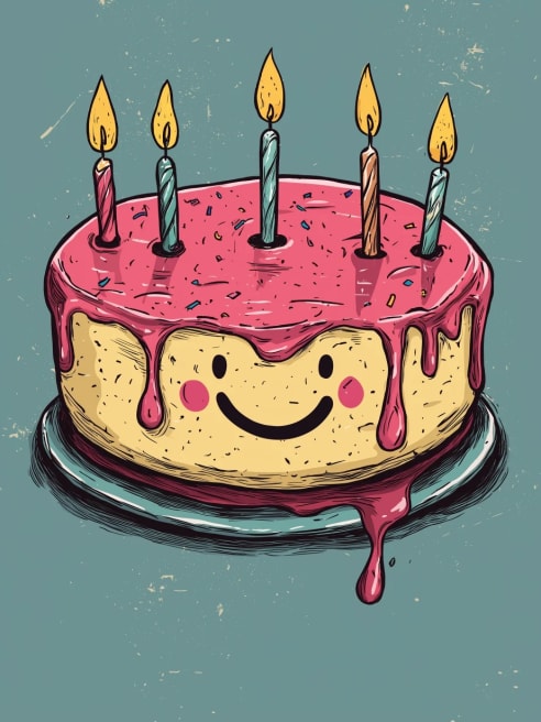 Birthday Cake Smiley