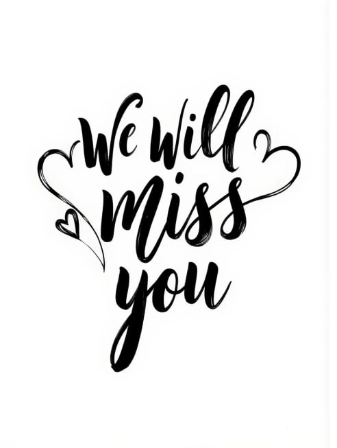 We Will Miss You