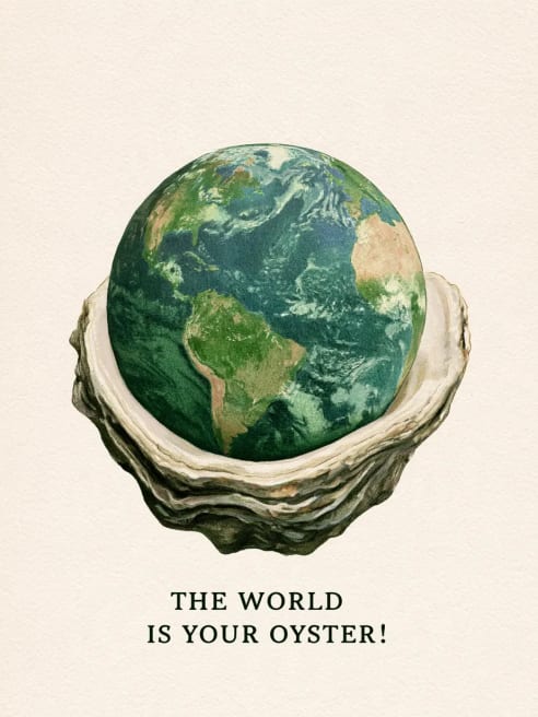 Graduation Card The World Is Your Oyster