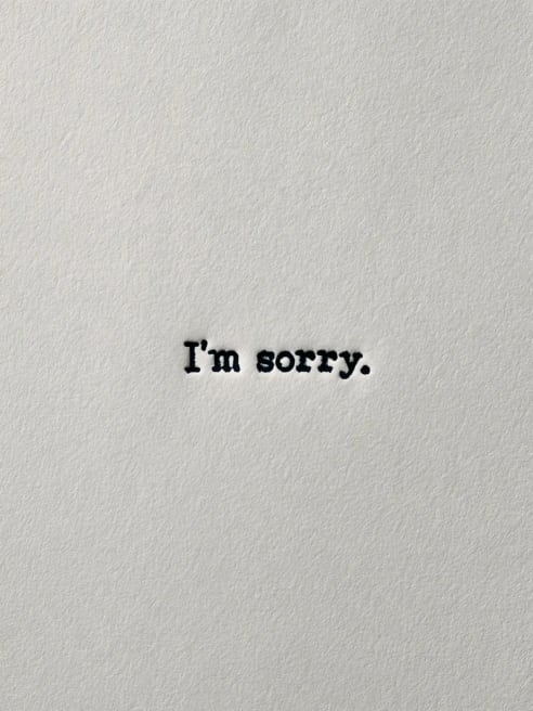 Sorry Card with Simple Type