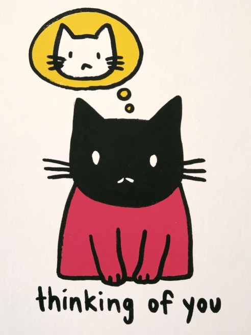 Thinking of You Card with Cats