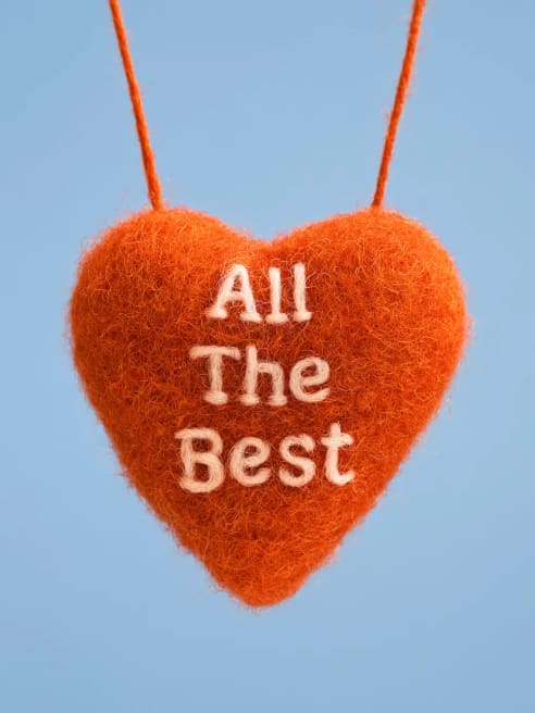 Good Luck Card with Felt Heart