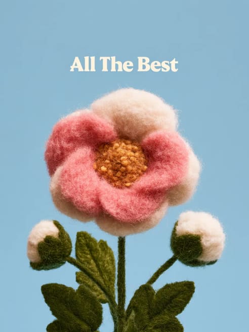 Good Luck Card with Felt Flower