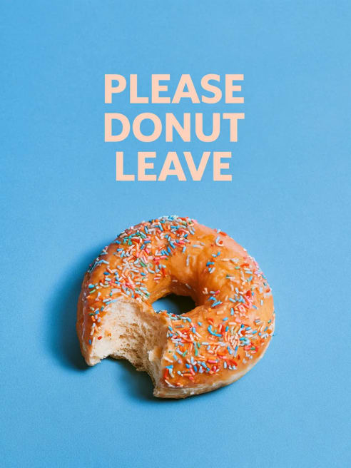 Leaving Card with Donut Pun