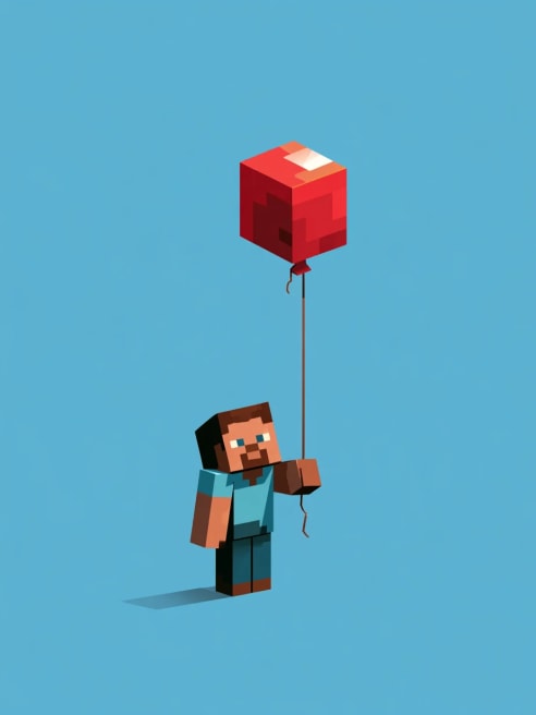 Birthday Card with Gaming Blocks